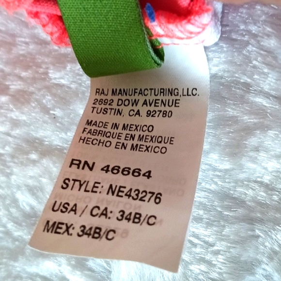 Next Sexy Printed Layered-Style Rosy Tankini Swimwear Top Only Women's Sz 34 B/C - Picture 10 of 10